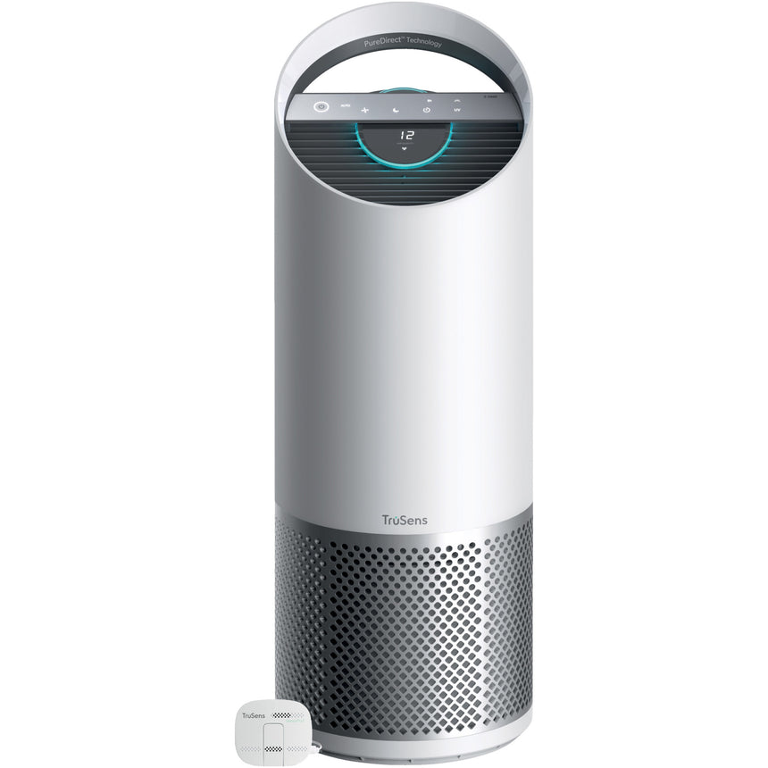 Purificator aer Leitz TruSens™ Z-3000 cu SensorPod™ pentru monitorizare calitate aer, doua fluxuri de aer, sterilizare UV, filtre DuPont carbon si HEPA360, 70m², indicator schimb filtre, display touch, silentios, timer, mod de noapte, alb