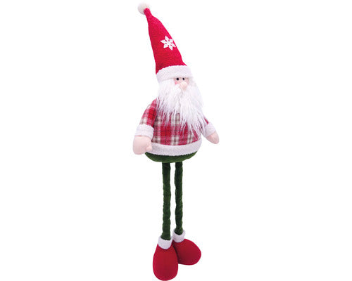 Decoratiune Lafiora Mos Craciun Cu Picioare Telescopice H 71 Cm