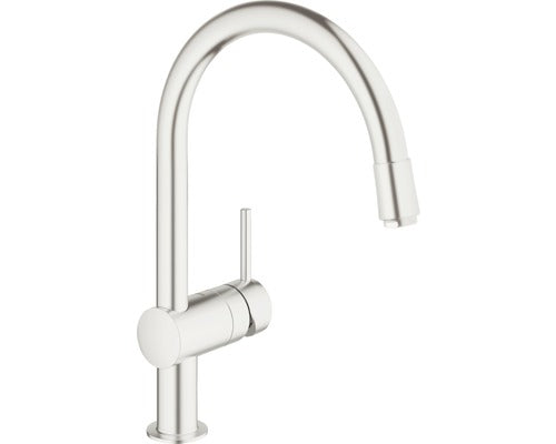 Baterie Bucatarie Cu Dus Extractibil Grohe Minta 32918 Supersteel Mat