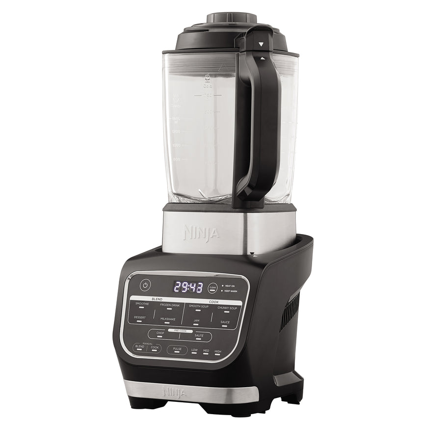 Blender & Soup Maker Ninja HB150, 1000W, 1.7L, 10 programe Auto-IQ, 71°C-100°C, auto-curatare, program gemuri, 5 portii simultan, supa in 20min, zdrobire gheata, recipient sticla borosilicata, multifunctional, 6 setari manuale, negru/inox