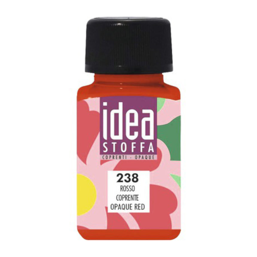 Vopsea Decorativa pentru Tesaturi Idea Stoffa Maimeri - Rosso Coprente - 60 ml