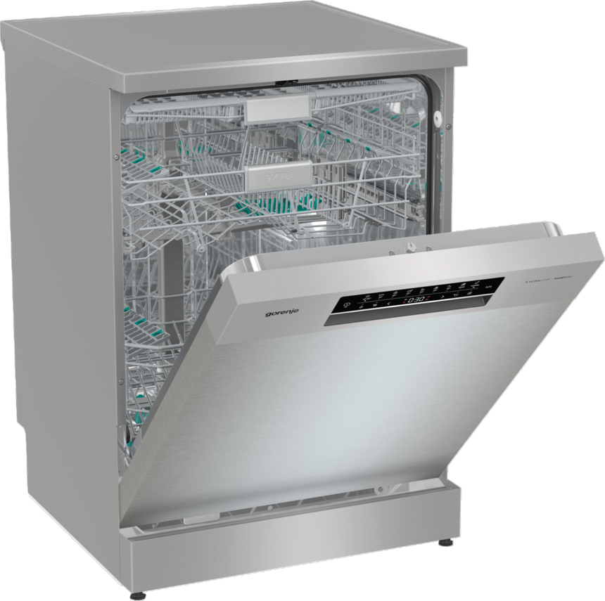 Masina de Spalat Vase GORENJE GS693C60XUVAD, 16 seturi, 7 programe, 60 cm, Clasa C, Argintiu