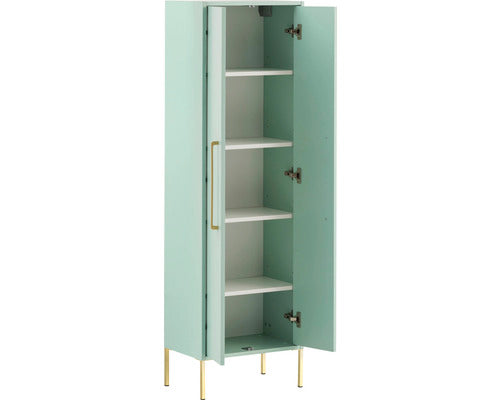 Dulap Baie Sarah 450, 2 Usi, PAL, 46,2x154,7 cm, Verde Menta