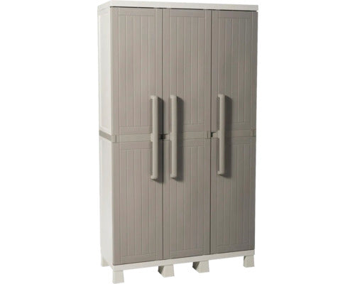 Dulap Gradina Toomax Wood Mini Cu 3 Usi 97x173x37 Cm Gri