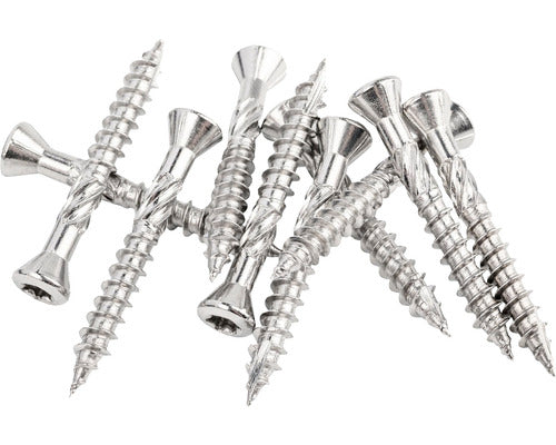 Holsuruburi Pentru Lemn De Terasa 5x40 Mm Otel Inox A2, 100 Bucati, Filet Partial