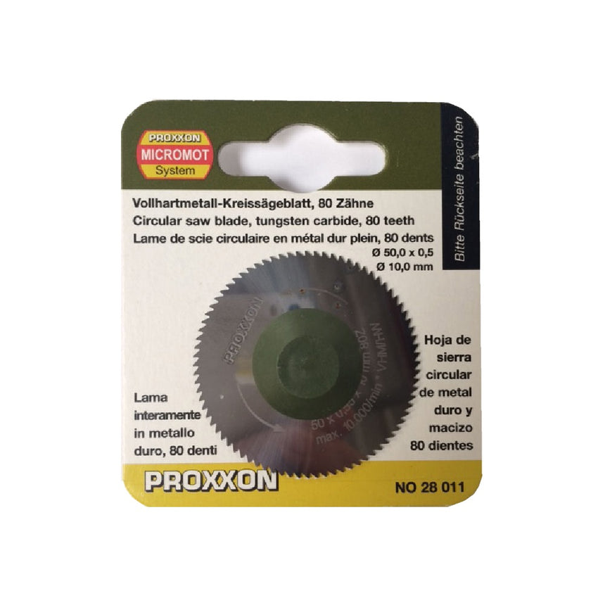 Disc pentru KS 230, taiere fibra de sticla, metale, plastic Proxxon 28011, Ø50x10, 80 dinti