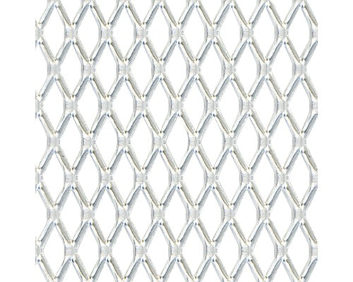 Tabla Perforata Expandata Aluminiu Alberts 250x500 Mm, Perforatii In Romb, Argintiu, Eloxat