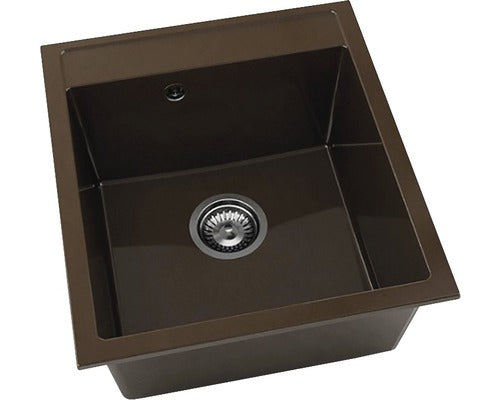 Chiuveta Bucatarie Cu O Cuva Fat Avangard 224 51x46 Cm, Fara Picurator, Marmura Compozita Venge Light