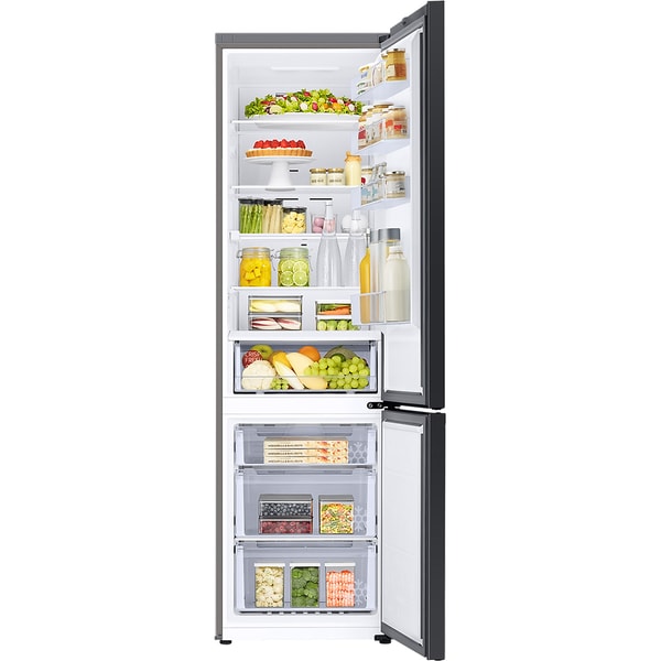 Combina frigorifica Bespoke Samsung RB38A6C1CS9/EF, 390 l, Clasa C, Total No Frost, All-Around Cooling, Compresor Digital Inverter, SpaceMax, Smart Control, H 203 cm, Inox