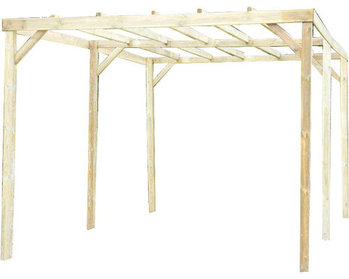 Carport Habrita Lemn De Pin Impregnat In Autoclava 300x497x246 Cm