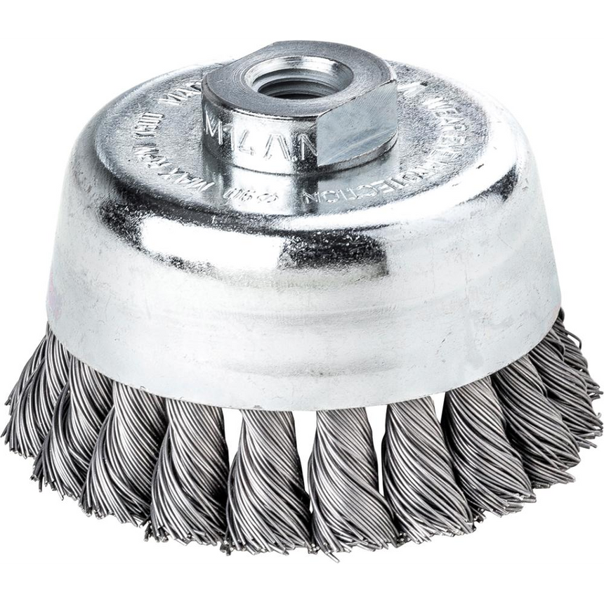 Perie cupa, sarma de otel impletita, 90x0.5mm