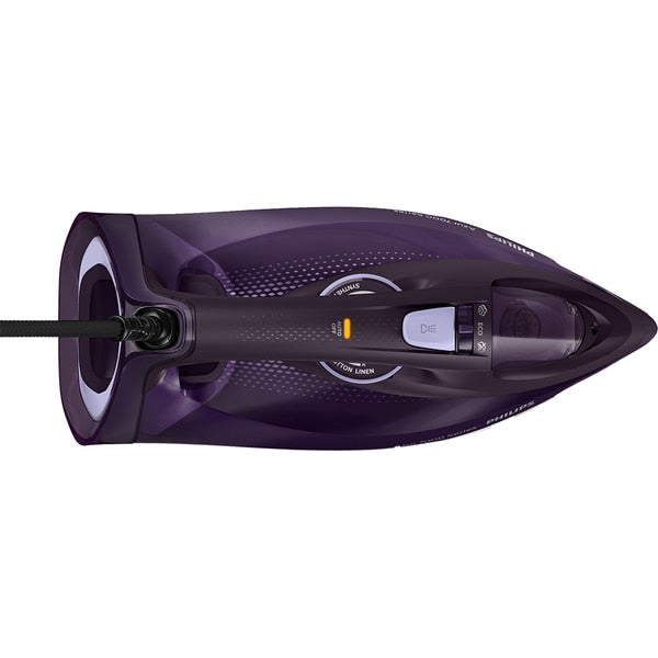 Fier de calcat cu abur Philips DST7051/30 seria 7000, 2800 W, 50 g/min, Jet de abur de 250g, Talpa SteamGlide Elite, Oprire automata de siguranta, QuickCalc release, Sistem antipicurare, Control usor al temperaturii, Rezervor de de 300 ml, violet