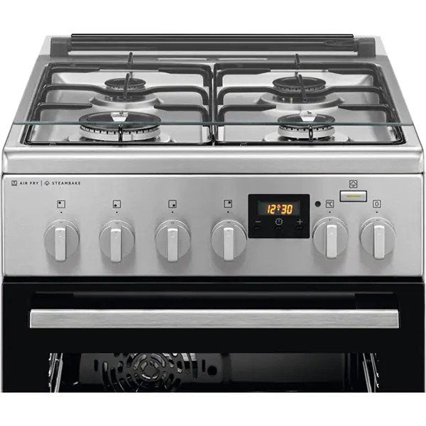 Aragaz ELECTROLUX Steambake LKK560200X, 4 arzatoare, Gaz, Electric, L 50 cm, Grill, Inox