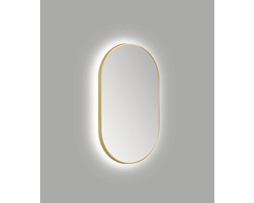 Oglinda baie ovala cu iluminare LED DSK Bronze 60x100 cm IP 24