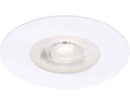 Spoturi incastrabile fixe cu LED integrat Kulana 5W 460 lumeni, lumina calda variabila, 3000K, Ø90 mm, alb, pachet 3 bucati