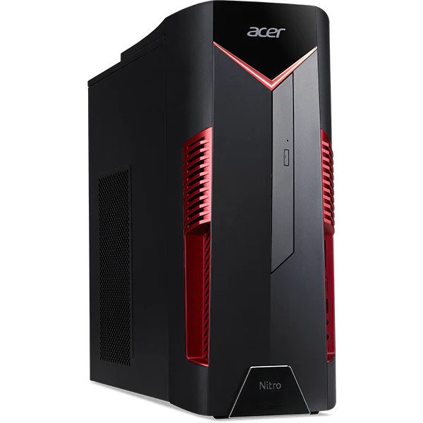 Sistem Desktop Gaming ACER Nitro N50-110, AMD Ryzen 5-3500 pana la 4.1GHz, 8GB, SSD 256GB, NVIDIA GeForce GTX 1650 4GB, Free DOS, Negru
