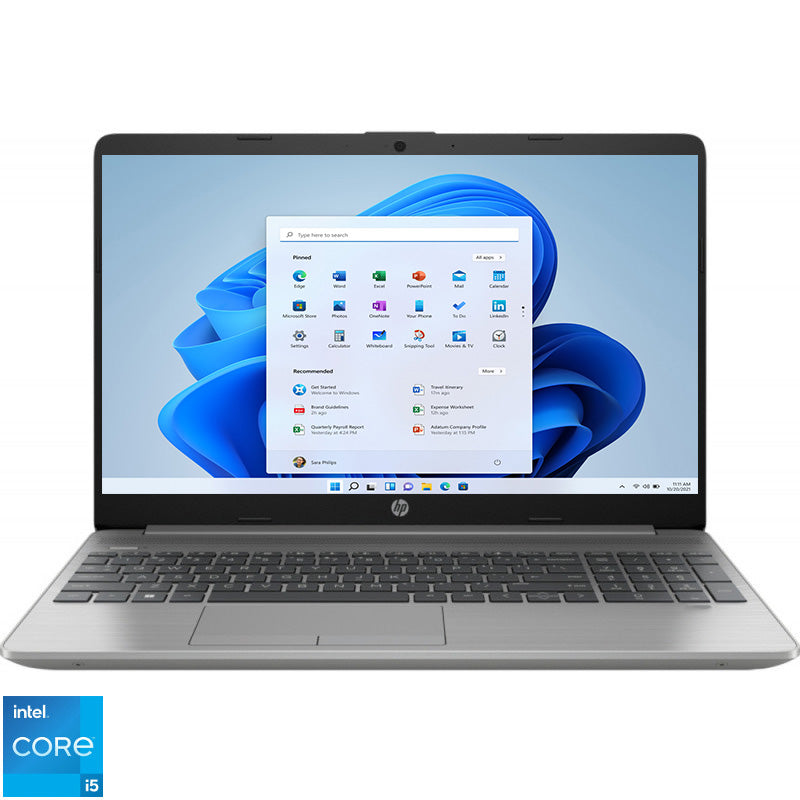 Laptop HP 250 G9 cu procesor Intel® Core™ i3-1215U pana la 4.40 GHz, 15.6", Full HD, 8GB DDR4, 256GB SSD, Intel® UHD Graphics, Windows 11 Pro, Asteroid Silver