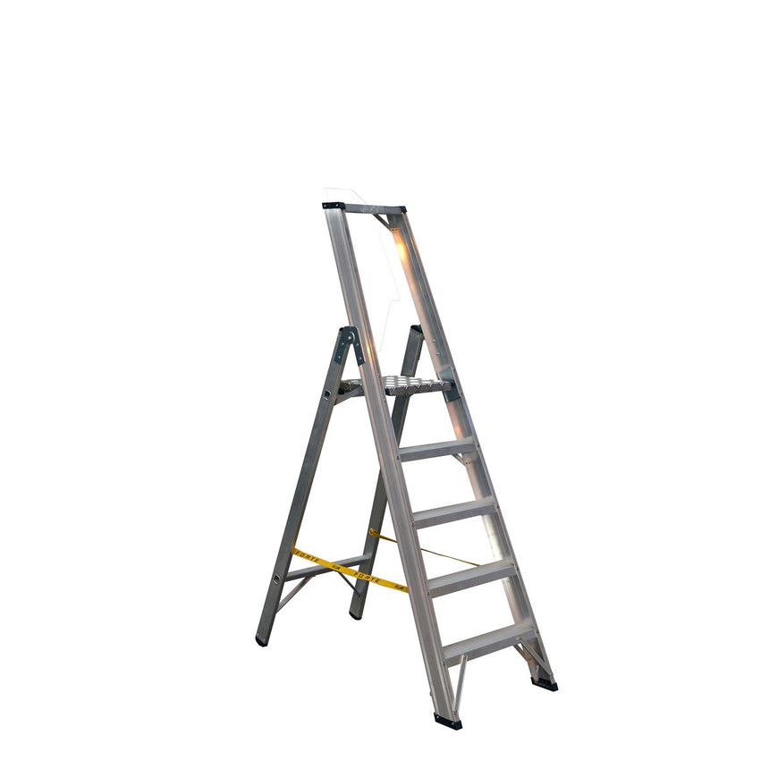 Scara aluminiu , dubla cu trepte pe o parte 9305 Alverosal, aluminiu