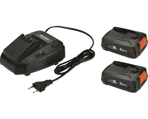Set 2 Acumulatori & Statie De Incarcare Gardena P4a Pba 18v, Capacitate 2x 2, 5ah Li-ion