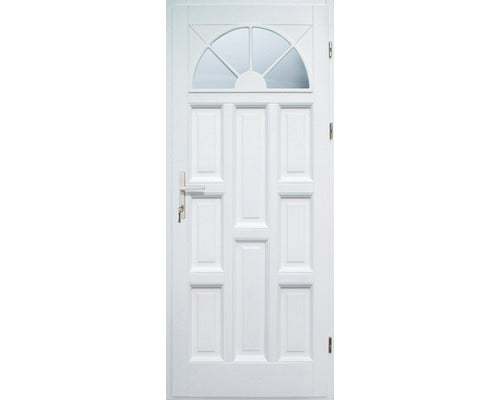 Usa Lemn Exterior 1/1 Molid Alb 90x210 Cm Dreapta
