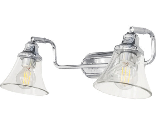 Spoturi aplicate Antoine E14 max. 2x40W, pentru baie IP44, crom/transparent