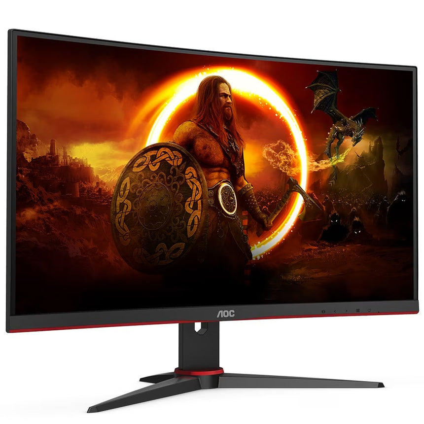 Monitor Gaming AOC, Curbat, 27", VA, FHD, 165Hz, 4ms, 1ms, FlickerFree, HDMI, DisplayPort, C27G2E/BK, Negru