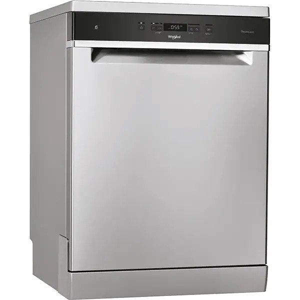 Masina de spalat vase Whirlpool WFO3O32NPX, 14 seturi, 10 programe, Clasa D, Motor Inverter, PowerClean Pro, Tehnologia al 6-lea Simt, Sistem Natural Dry, 60 cm, Inox