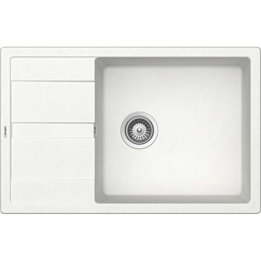 Chiuveta granit Schock Ronda D-100XL Alpina Cristalite 780 x 500 mm, adancime cuva 195 mm, reversibila, montare pe blat