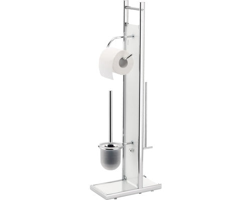 Perie WC cu suport pentru hartie igienica FORM & STYLE Pure White