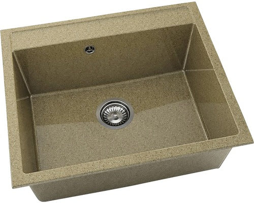 Chiuveta Bucatarie Cu O Cuva Fat Avangard 227 60x51 Cm, Fara Picurator, Granixit White Frappe