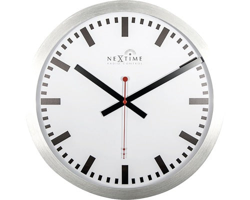 Ceas Perete Nextime Station Stripe Index Radiocontrolled Ø 35 Cm