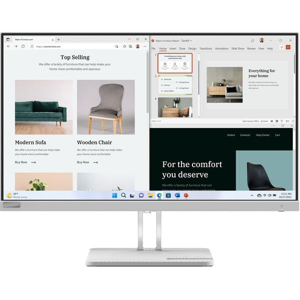 Monitor LED VA LENOVO L27e-40, 27", FHD, 100Hz, FreeSync, Clasa E Gri