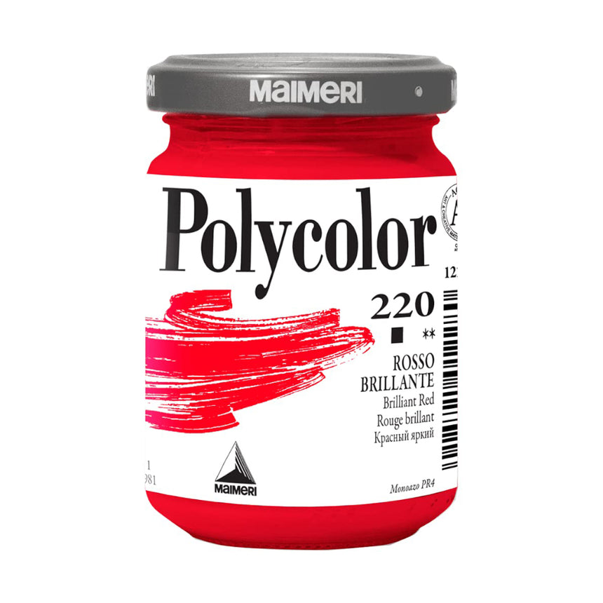 Vopsea vinilica Polycolor Maimeri - Brilliant Red - 140 ml