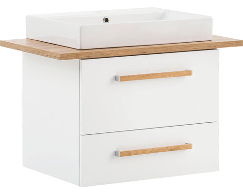 Set Duo 822, Include Baza Lavoar Suspendat si Lavoar, 82,2 cm, Alb