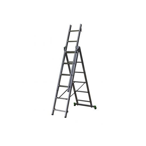 Scara pliabila, 3 tronsoane, 3x11 trepte, lungime 3,15-6,50 m, CLT 3