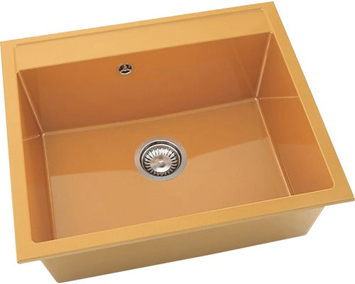 Chiuveta Bucatarie Cu O Cuva Fat Avangard 227 60x51 Cm, Fara Picurator, Marmura Compozita Orange