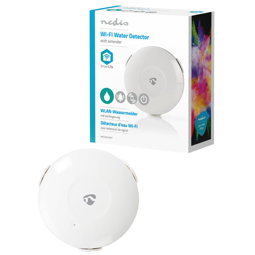 Detector smart scurgeri de apa Nedis, Wi-Fi, 1xCR2, compatibil iOS/Android