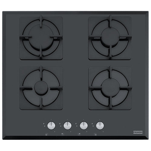 Plita incorporabila Franke FHNS 604 4G BK C, Gaz, 4 arzatoare, Aprindere electronica, Valva de siguranta, Arzatoare si gratare fonta, 60 cm, Sticla neagra