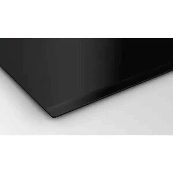 Plita incorporabila Bosch PVQ731F15E, Inductie, 4 zone de gatit, Mod hota integrat, Timer, QuickStart, Detectare vase, 70cm, Negru