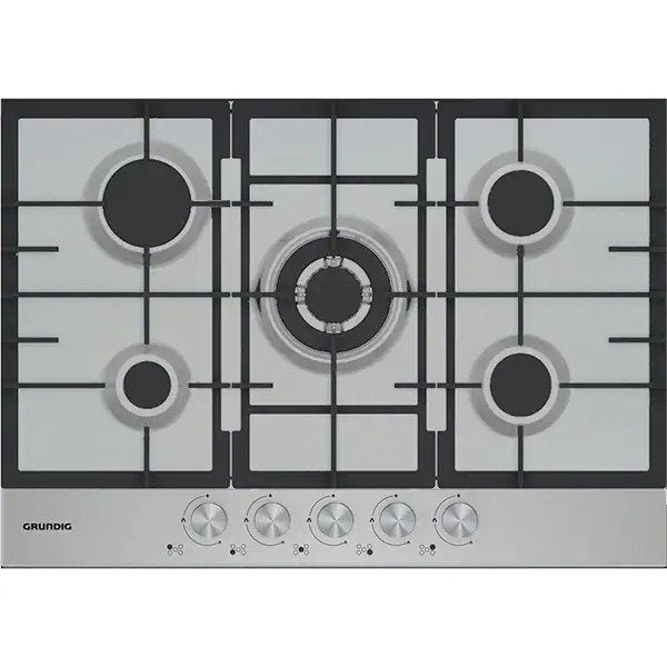 Plita incorporabila GRUNDIG GIGA 7235250 X, Gaz, 5 arzatoare, Inox
