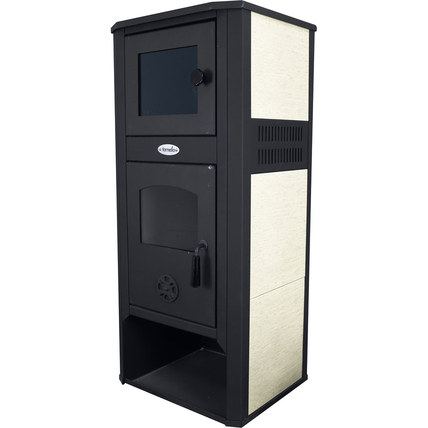 Semineu pe lemne, brichete si carbuni Fornello Ambasador LM RN 10 kw, 49x46x1160 cm