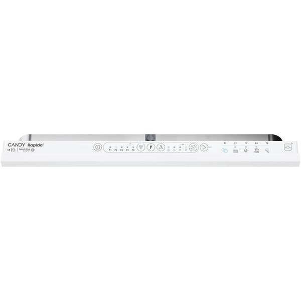 Masina de spalat vase incorporabila CANDY CIP 3E7L0W, 13 seturi, 5 programe, Clasa E, Conectivitate WiFi, Display touch control , Speed-Drive Inverter Motor, MaxiTUB, Start Delay, 60 cm