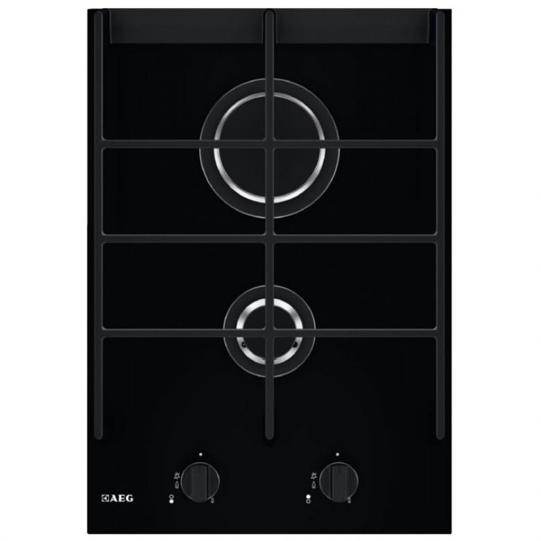 Plita incorporabila AEG HC412001GB, Gaz, 2 arzatoare, Dispozitiv siguranta, 36 cm, Negru