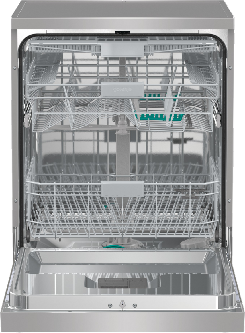 Masina de Spalat Vase GORENJE GS673C60X, 16 seturi, 7 programe, 60 cm, Clasa C, Argintiu