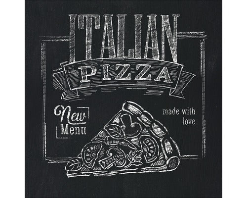 Tablou Sticla Italian Pizza 20x20 Cm