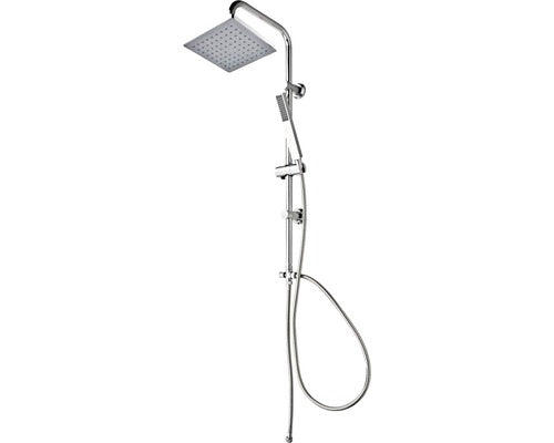 Sistem de dus cu comutator, dus fix 20x20 cm, para dus 1 functie, crom
