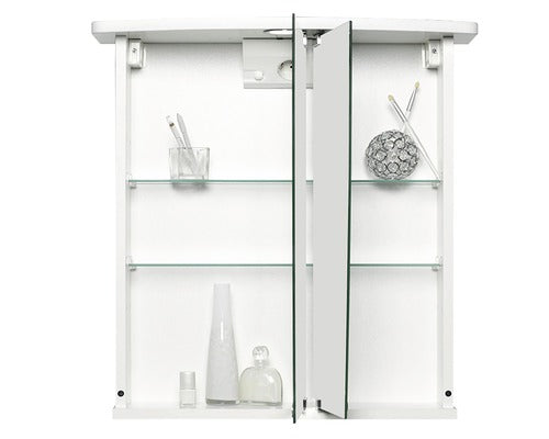 Dulap baie cu oglinda Jokey Numa, iluminare LED, PAL, 58x59,5 cm, alb, IP 20