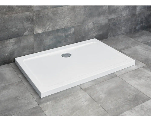 Cadita De Dus Dreptunghiulara Radaway Doros Plus D 80x90x4 Cm Acril Alb Sdrpd9080-01