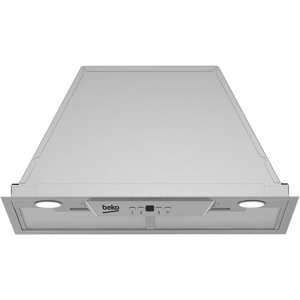 Hota incorporabila Beko HNU51630SH, Putere de absorbtie 673 mc/h, Filtre de carbon incluse, Iluminare LED, Control mecanic, 1 filtru anti-grasime metalic lavabil, 60 cm, Inox