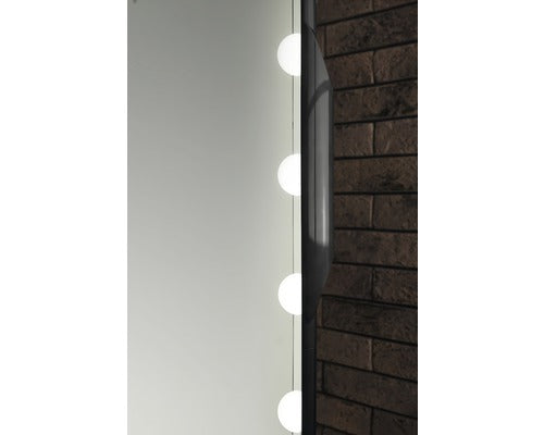 Lampa Pentru Oglinda Cu Led Integrat Hollywood S3 Ip 44, Argintiu/negru